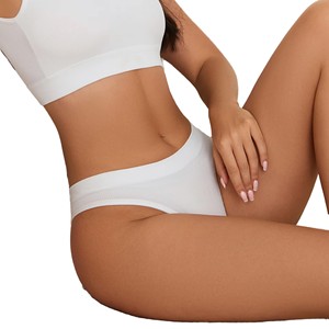 Lot de 5 culottes <span class=keywords><strong>tanga</strong></span> invisibles taille haute respirantes sans coutures pour femme – Idéales pour l'entraînement - Product Image 2