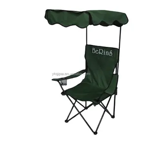 Taşınabilir katlanır plaj sandalyesi kamp sandalyesi ile tente veya şemsiye