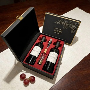 Luxury paper card single wine glass magnetic folding wine <b>bottle</b> packaging gift <b>box</b>, customizable according to needs - Product Image 6