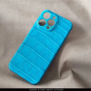 Nuovo arrivo fatto a mano vera pelle di coccodrillo in pelle di pancia per iphone 15 pro max - Product Image 3