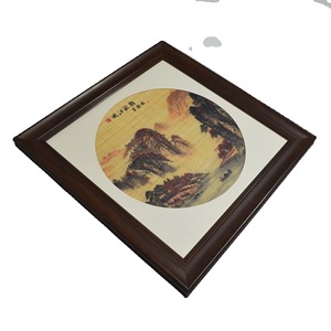 Bamboo Silk Painting <b>Framed</b> Wall Art 33x33 Cm Scenic <b>Square</b> Home Decoration - Product Image 5