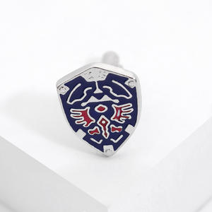 高品質ゼルダの伝説クリエイティブシールド幾何学模様トレンディファッションファインカフスメンズシャツフランス高級アクセサリー - Product Image 4