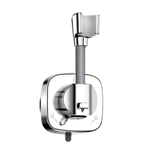 Nouveau support de pomme de douche à ventouse mobile, moderne, chromé, salle de bain, <span class=keywords><strong>sans</strong></span> perçage, support de douche universel fixe pour appartement - Product Image 2