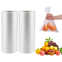 Goedkope op maat gemaakte transparante plastic fruitzakken, plastic zakken op rol, voedselverpakkingsfolie op rol, plastic groentezakken