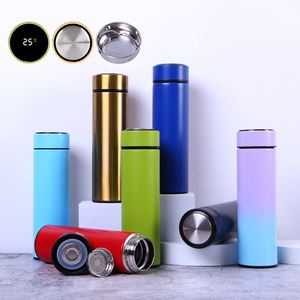 Gobelet isotherme en acier inoxydable personnalisé de 500 ml avec infuseur à filtre, isolation sous vide, bouteille d'eau intelligente avec affichage de la température LED - Product Image 1