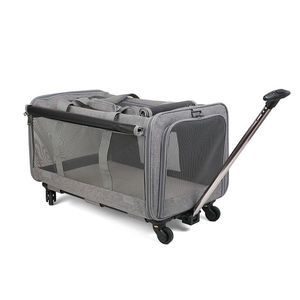 Chariot pour animaux de compagnie portable pour chat, sac à roulettes pivotant détachable pour <span class=keywords><strong>chien</strong></span>, sac de voyage pliable de grande capacité pour chats et chiens - Product Image 1