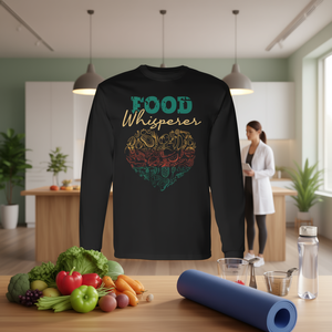 เสื้อยืดแขนยาว Food Whisperer คอกลม สำหรับผู้ใหญ่ ทั้งชายและหญิง เสื้อผ้าส่งเสริมการขาย พิมพ์ลายดิจิทัล - Product Image 3