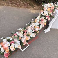 Rangkaian Bunga Hydrangea Besar Sutra Buatan untuk Dekorasi Acara, Pernikahan, dan Dekorasi Meja