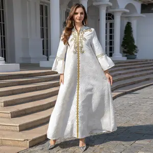 YWQS dress evening party islamic embroidered women's abaya muslim dress dubai abaya turquie abaya women muslim dress