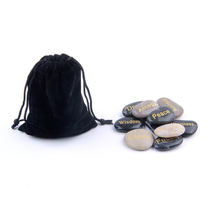 Tùy Chỉnh Hỗn Hợp Quà Tặng Đá Bộ Cầu Nguyện Khắc Đầy Cảm hứng Từ Đá Sông Đá Thiền Thiền Khắc Sông Đá - Product Image 5