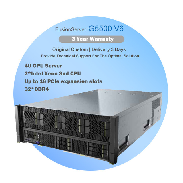Wholesale Huaweis Xfusion G5500 V6 Ai Server 4U Reasoning Training Gpu Rack Server Compatible With GPU From Various Brands
