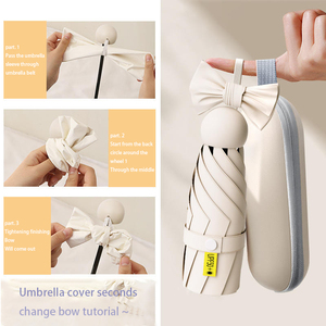 <span class=keywords><strong>Parapluie</strong></span> pliant promotionnel en gros à 5 sections avec commande manuelle, 6 baleines, design moderne avec protection UV, format <span class=keywords><strong>mini</strong></span> <span class=keywords><strong>de</strong></span> <span class=keywords><strong>poche</strong></span> - Product Image 2
