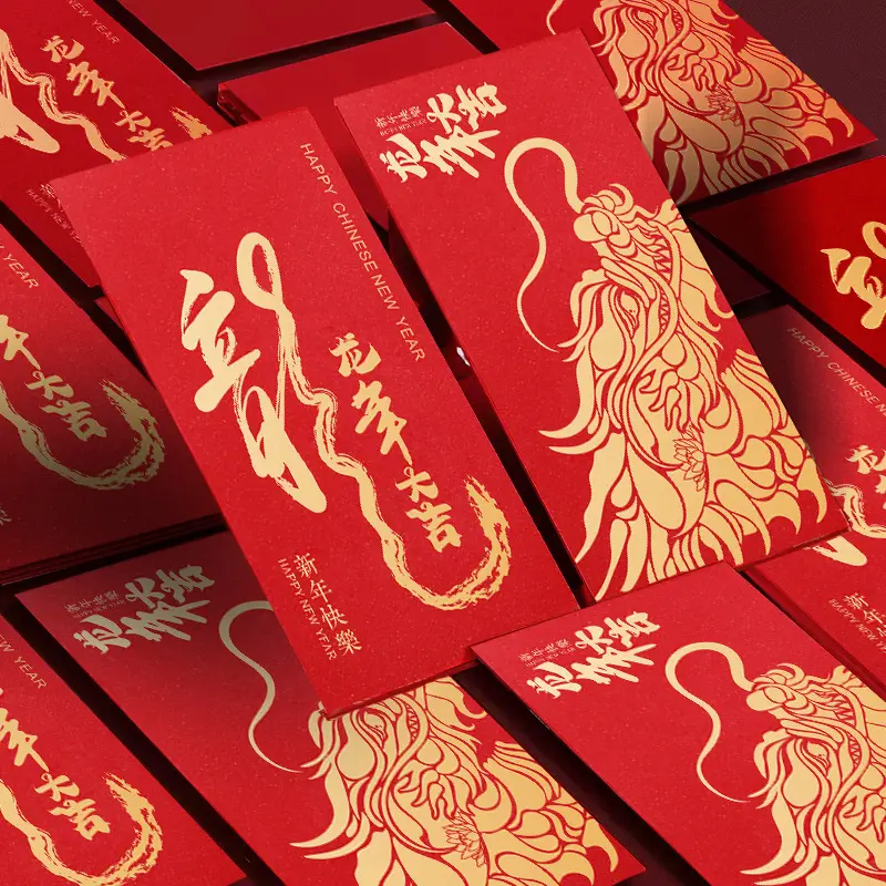 Tùy chỉnh Trung Quốc năm mới đỏ gói 2024 rồng ang bao đỏ gói