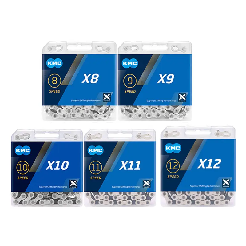 Venta al por mayor KMC Bike Chain X8 X9 X10 X11 X12 MTB Road Bicycle Chain 6/7/8/9/10/11/12Speed Chain Bike para Shimano SRAM Bikes Parts