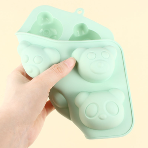 केक चॉकलेट कैंडी फोंडेंट साबुन के लिए अनुकूलित 6 सिलिकॉन केक मोल्ड बियर केक मोल्ड सिलिकॉन बेकिंग मोल्ड - Product Image 1