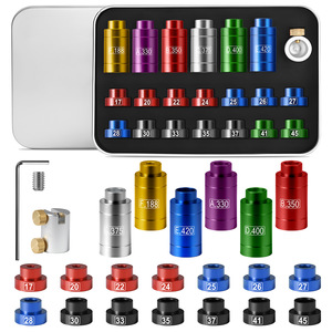 Kit de Comparación de Calibres de Precisión con 14 Insertos de Bala y 6 Bujes, Calibrador Universal de Espacio entre Cabezas para Recarga de Calibres .17-.45 - Product Image 1