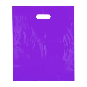 Customized Logo Pink Shop Boutique Gifts Die Cut Handle Bag Stocking Sizes Reusable Carry Bag Foldable Plastic Shopping Bag*