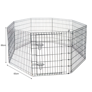 Vente en gros de 8 panneaux bricolage librement combinés clôture pliante pour animaux de compagnie barrière en métal pour animaux de compagnie parc d'exercice pour animaux de compagnie clôture en fer cage pour chien - Product Image 3