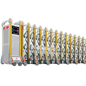 Puerta rápida deslizante retráctil de acero inoxidable automática Puerta de aluminio plegable eléctrica industrial Expandible - Product Image 2