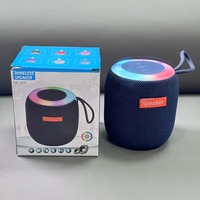 Altavoz Inalámbrico Portátil para Fiestas, Mini Subwoofer 309 con Luces LED RGB de Colores, para Exteriores, Compatible con Computadoras y Teléfonos Móviles, IPX-6