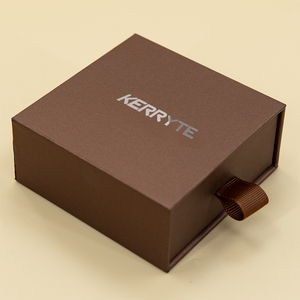 Custom Logo Luxury Sliding Drawer Packaging Box Recycle Paperboard <b>Earrings</b> Necklaces Rings Brown Paper <b>Gift</b> <b>Boxes</b> for Jewelry - Product Image 6