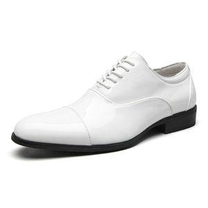 Zapatos de Vestir para Hombre, Talla Grande, de Cuero Brillante, Impermeables, Transpirables, Diseño Plano sin Cordones, Malla, Casuales de Negocios, Formales, para Boda - Product Image 4