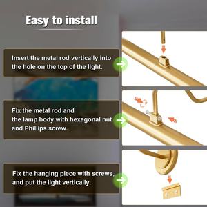 Lámparas de Pared LED Tricolores con Interruptor Táctil, Regulables, de Hierro, para Interiores, Nuevas, con Carga y Sin Cables, para Sala de Estar - Product Image 3