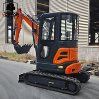 LIVRAISON GRATUITE Mini-excavatrice 3 tonnes EURO 5 Moteur EPA Kubota Micro-excavatrice sur chenilles pour ferme 1 tonne 2 tonnes Petites excavatrices à vendre