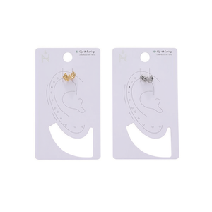 Pendientes de clip con forma de alas, tono dorado y plateado, 6 mm, joyería de moda para mujer, regalo, estilo moderno - Product Image 2