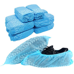 Cubiertas de <span class=keywords><strong>zapatos</strong></span> no tejidas desechables azules OEM disponibles para materiales de salud dental con tela transpirable ajuste cómodo 25-45gsm - Product Image 1