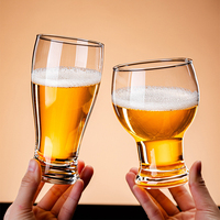 Verre à bière artisanal en cristal soufflé à la main avec logo personnalisé, style bavarois, grande capacité, pour bar et restaurant
