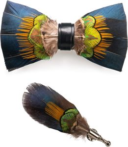 Broche de Pluma Natural Hecho a Mano Personalizado <span class=keywords><strong>para</strong></span> Solapa, Lazo de Pluma <span class=keywords><strong>para</strong></span> Boda, Accesorio de Fiesta, Esmoquin <span class=keywords><strong>para</strong></span> Hombre, Corbata, Disfraz, Ropa - Product Image 4