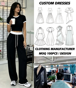 Women Contrast Trim <b>2</b> <b>Piece</b> Matching <b>Set</b>, Short Sleeve Crop Top & Drawstring Wide Leg Pants, Casual Daily Lounge Tracksuit - Product Image 1