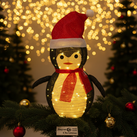 Vorbeleuchteter 22-Zoll LED Weihnachts-Schneemann 3D Pop-up Zusammenklappbarer Eisendraht-Leuchtkörper Europäischer Stil für Außenbereich Garten Feiertage