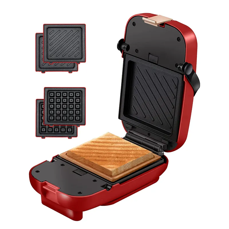 Panini Báo Chí Với Hẹn Giờ 2 Trong 1 Sandwich Maker & Waffle Maker Nướng Điện Với Removable Tấm Mini Sandwich Maker Cho Brunch