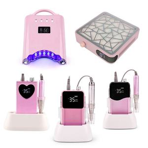 Kit de perceuse à ongles de bureau 35000 tr/min avec lampe UV LED, kit de manucure électrique portable pour salon - Product Image 3
