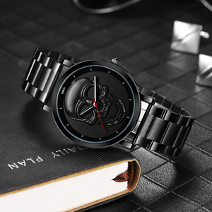 Godiva Trendy Skull Design Montre créative en acier inoxydable pour femme Nouvelle montre étanche - Product Image 1