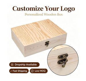 Regalo de Madera Grabado con Láser para Navidad |   Caja de Almacenamiento de Pino en Blanco, Disponible para Envío Directo Personalizado (1 Pieza) - Product Image 2