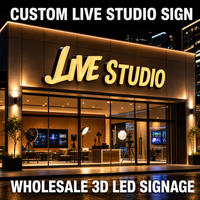 Enseigne lumineuse vintage pour façade de magasin, lettres 3D personnalisées avec bandes LED, logo publicitaire, IP65, compatible Google Assistant, pour café, boulangerie