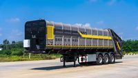 Camion compacteur de déchets à trois essieux avec transmission hydraulique manuelle, moteur et boîte de vitesses, vente directe d'usine