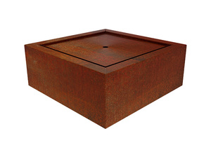 Cascade carrée nouveau Design décoration moderne en acier corten métal jardin fontaine d'eau extérieure - Product Image 2