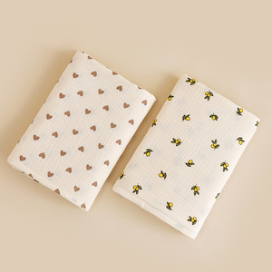 Serviette <span class=keywords><strong>de</strong></span> bain plissée en <span class=keywords><strong>coton</strong></span> <span class=keywords><strong>de</strong></span> couleur unie, double couche, en <span class=keywords><strong>gaze</strong></span> douce, couverture d'emmaillotage d'été pour nouveau-né - Product Image 2