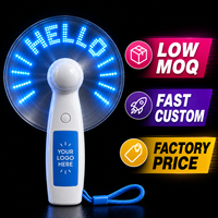 Ventilateur LED lumineux personnalisé avec logo, idéal pour salons professionnels, promotion de marque, événements d'entreprise, cadeaux promotionnels, vente en gros