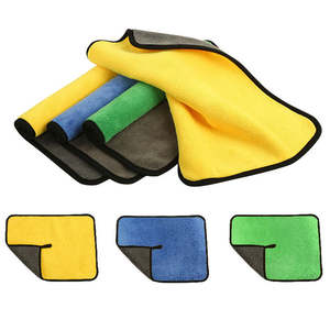 Serviettes de nettoyage en microfibre réutilisables en corail polaire épaisses, résistantes, super absorbantes, lingettes pour l'entretien des voitures - Product Image 1