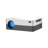 Mini projecteurs LCD de poche 1080P avec un design élégant, couleur blanche H5, Android 10, lumière douce LED, 1 Go de RAM, 8 Go de stockage, compatible 3D, prise en charge 4K