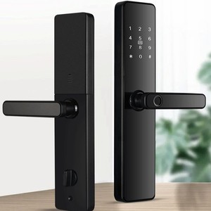 Cerradura Inteligente QLEUNG S819 con Huella Dactilar, Contraseña, Tarjeta y Llave, Totalmente en Negro, con WiFi - Product Image 1