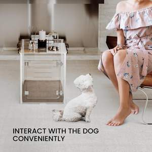 Jaula Rectangular de Acrílico Transparente para Perro, Cama para Gato <span class=keywords><strong>Lucite</strong></span>, Casa para Mascotas, Fácil Montaje, Jaula para Cachorros y Gatos, 30 Pulgadas - Product Image 4