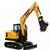 Mini-excavatrice de 6 tonnes, excavatrice sur chenilles, excavatrice hydraulique, pelles excavatrices avec marteau piqueur