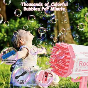 Tiktok Juego de Burbujas que Brilla Intensamente al Aire Libre, Pistola Automática de Cohete para Niños, Regalo de Viernes Negro de 0 a 6 Años, Gran Oferta - Product Image 2