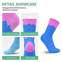 calcetas |   Chaussettes de sport tricotées sur mesure, chaussettes de compression respirantes, fournisseur de chaussettes antidérapantes pour la course à pied, le cyclisme et le ski, faible MOQ